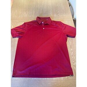 Michel Rouen Performance Polo Men's 2XL Burgundy Pink/Blue Button Logo